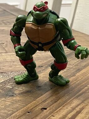 vintage action figure Raphael from the Teenage Mutant Ninja Turtles line